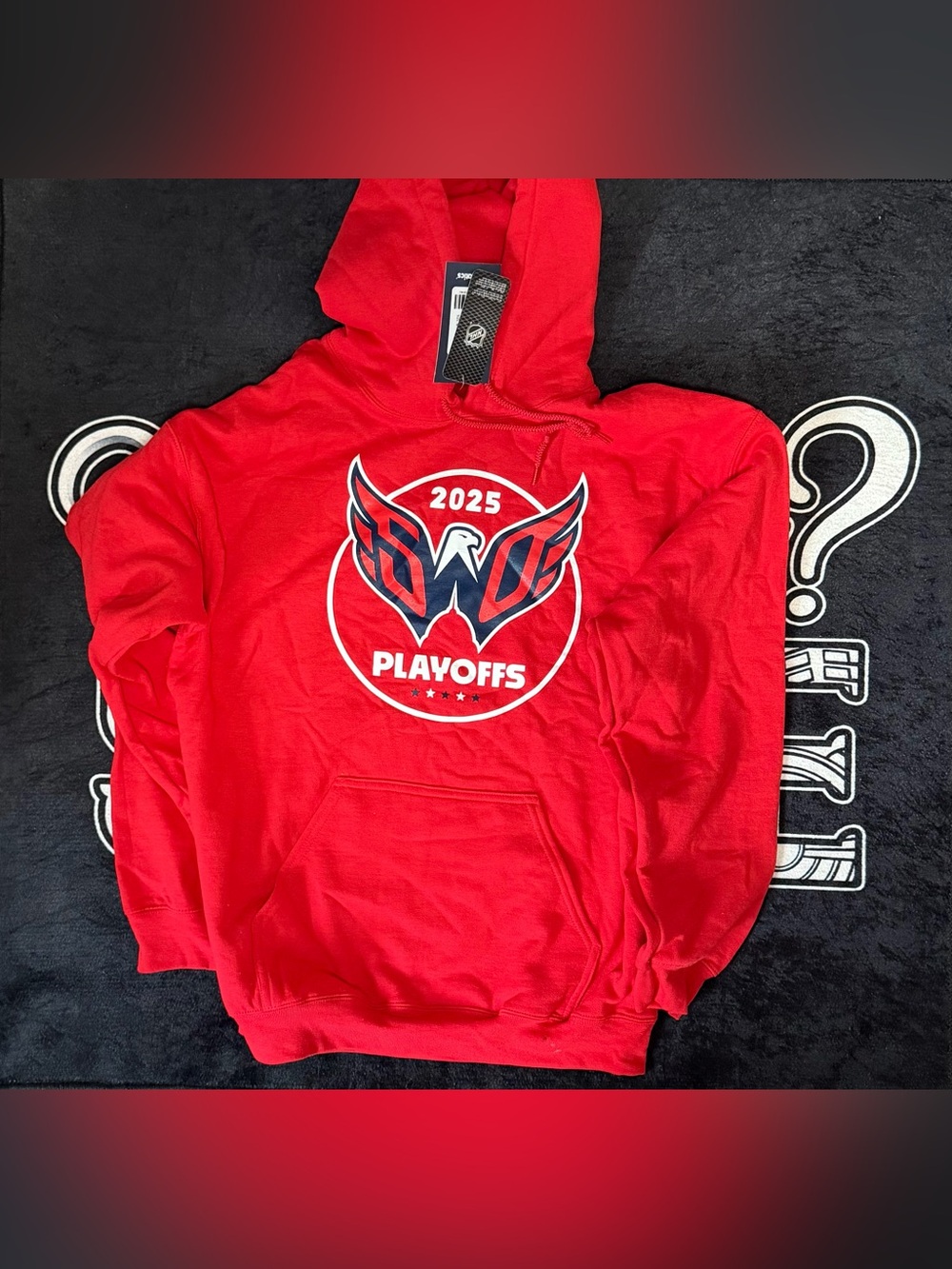 Washington Capitals 2025 Playoffs Fanatics Red Hoodie Menβs Medium NWT
